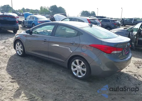 2012 Hyundai Elantra Limited z USA, uszkodzony, nr VIN 5NPDH4AE6CH082223